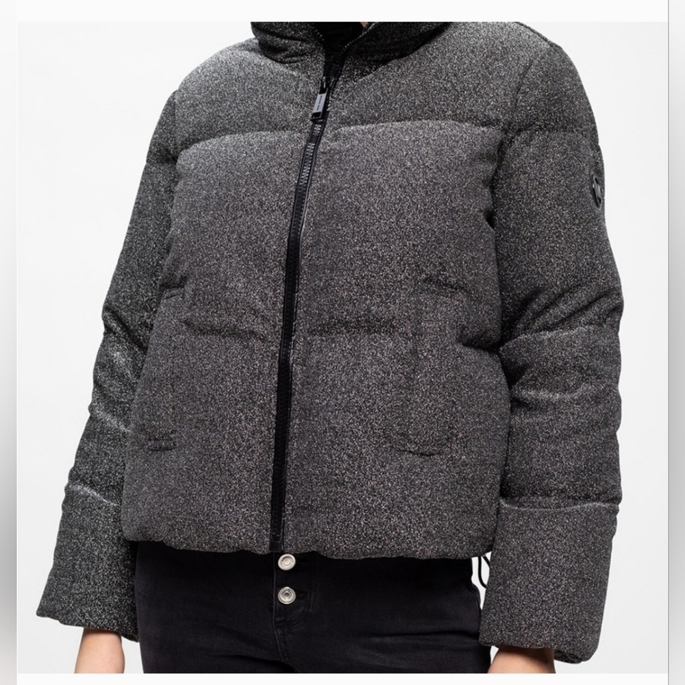 Michael Kors Quilted Metallic Puffer Jacket